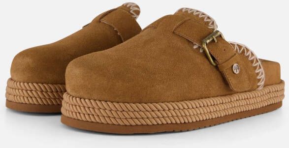 Warmbat Warrego Slippers cognac Suede Dames
