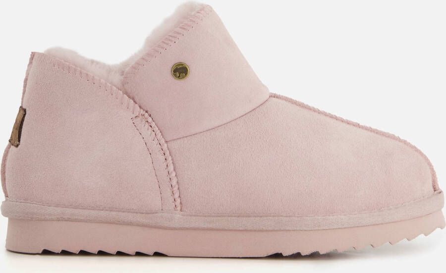 Warmbat Australia Willow gevoerde suède pantoffels lichtroze