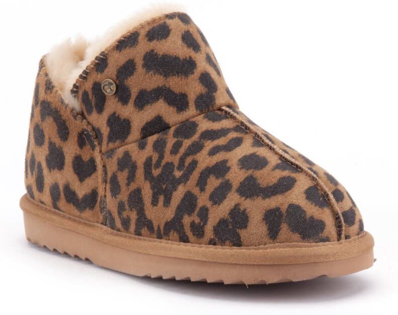 Warmbat Willow Print Panther Dames Sloffen Chestnut