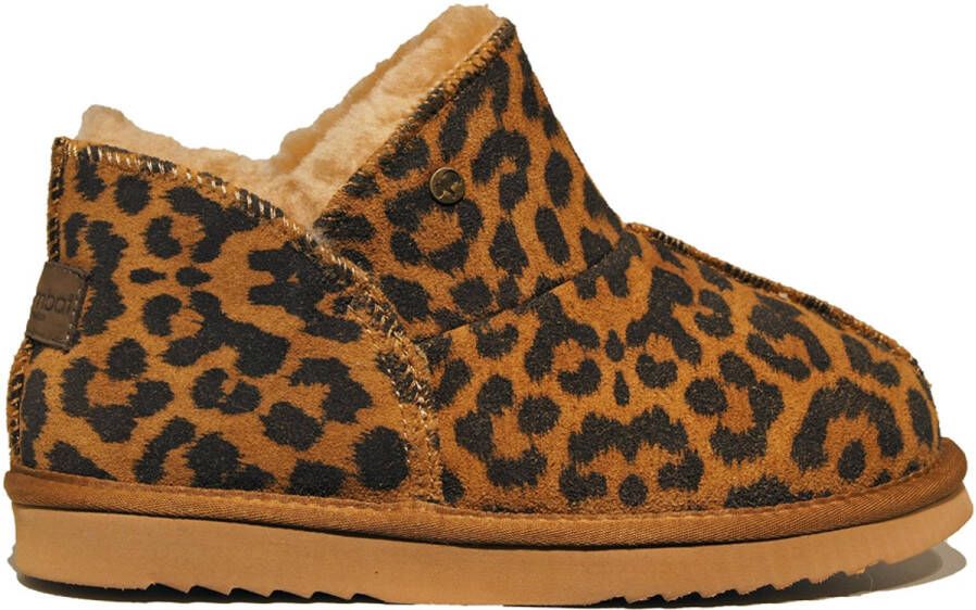 Warmbat Willow Print Panther Dames Sloffen Chestnut