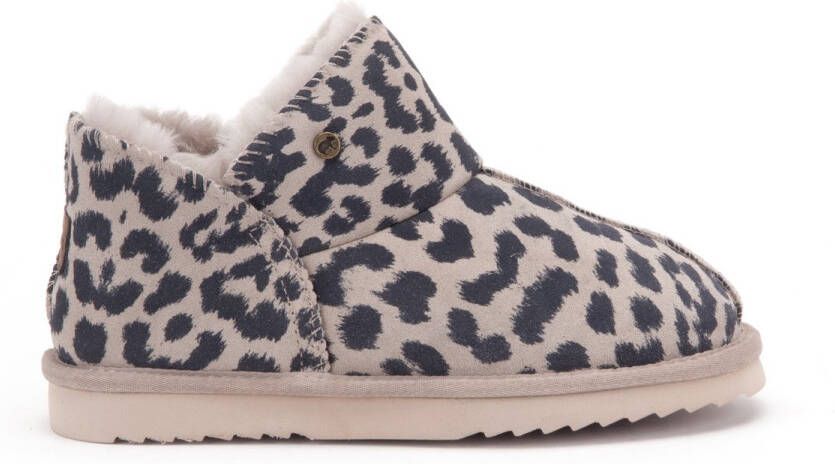 Warmbat Willow Print Panther Dames Sloffen Taupe
