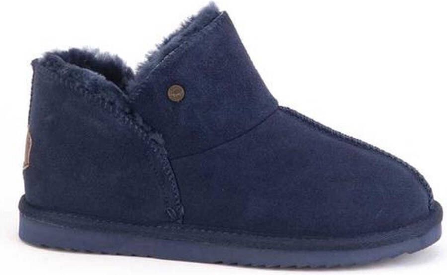 Warmbat Willow Suede Dames Sloffen Donker Marineblauw