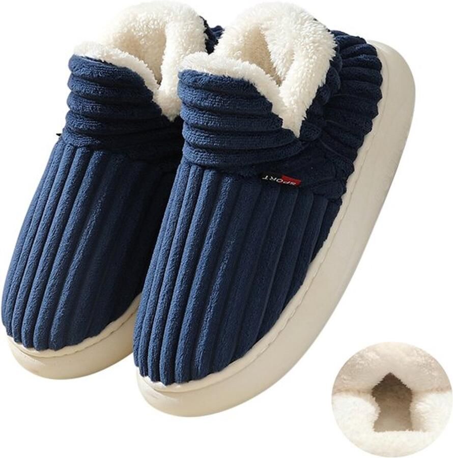 Katoenen schoenen L Meet uw voetlengte om uw maat te kiezen Geschikt voor voetlengte Warm en comfortabel Katoenen pantoffels Antislip voor herfst en winter Lichtgewicht en ademend