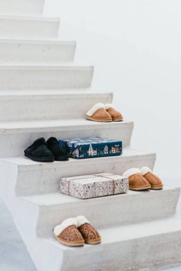 Warme Pantoffels WARME DAMES SLOFFEN-37 Gevoerde Pantoffels met antislipzool Instappers Beige 37 (6095438381306)