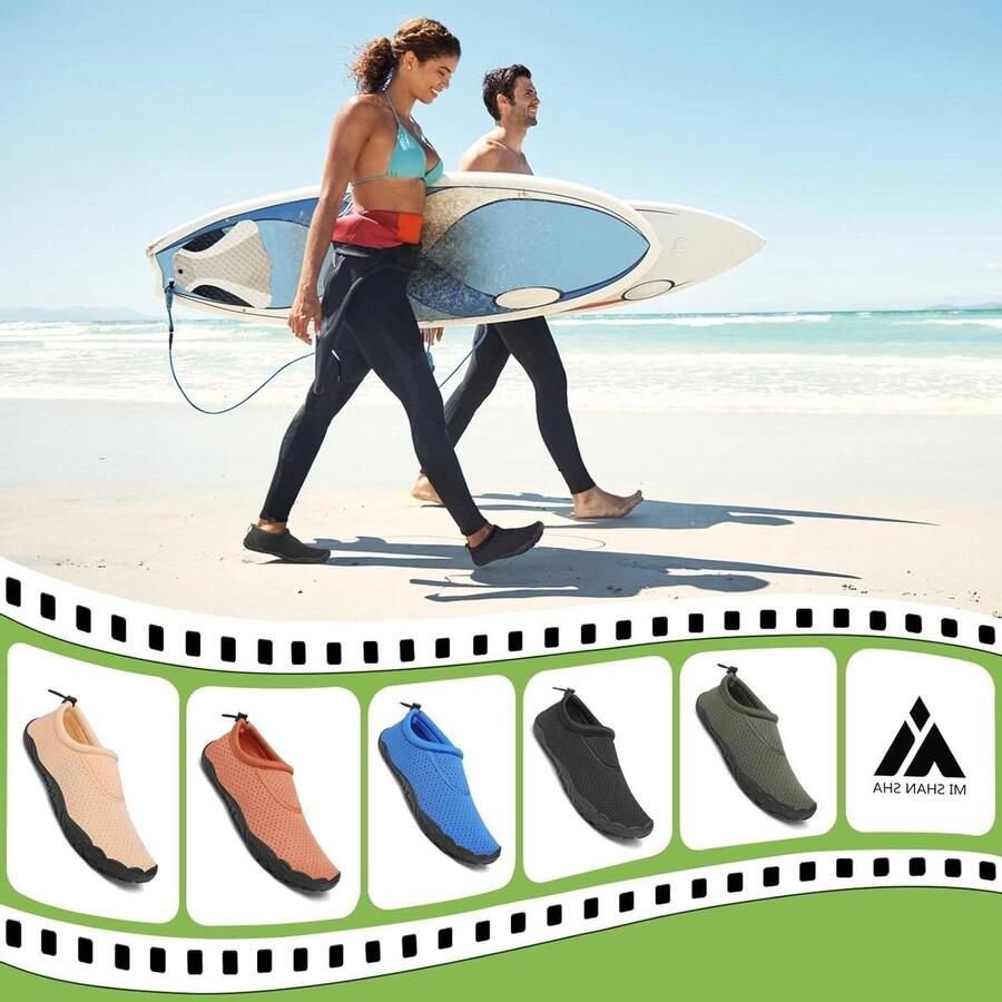 Water Schoenen Waterschoenen Zwemschoenen Watersporten Strand Sneldrogend Ade d 39 EU Mosgroen