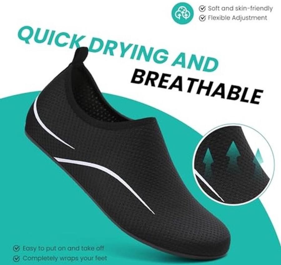 Waterschoenen voor en Sneldrogend Antislip en Comfortabel voor Strand en Zwembad