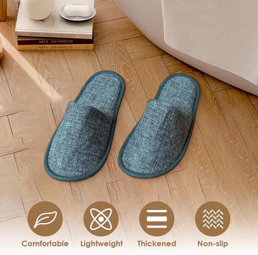 Wegwerpslippers Antislip 50 Paar Unisex 27 x Badstof Geschikt voor Hotel Wedding Hotel Slippers