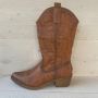 Weloveshoes Cyber Monday Deal Dames Cowboylaarzen met Hak Imitatieleer Camel - Thumbnail 1