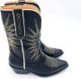 Weloveshoes Black Friday Deal Dames Cowboylaarzen met Hak Imitatieleer Zwart - Thumbnail 1