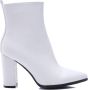 Weloveshoes Cyber Monday Deal Dames Enkellaarzen met Hak Imitatieleer Wit - Thumbnail 1