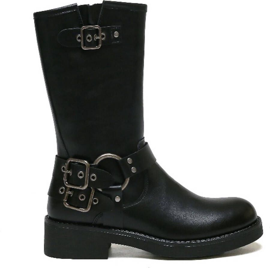 Weloveshoes Black Friday Deal Biker boots Western Imitatieleer Zwart