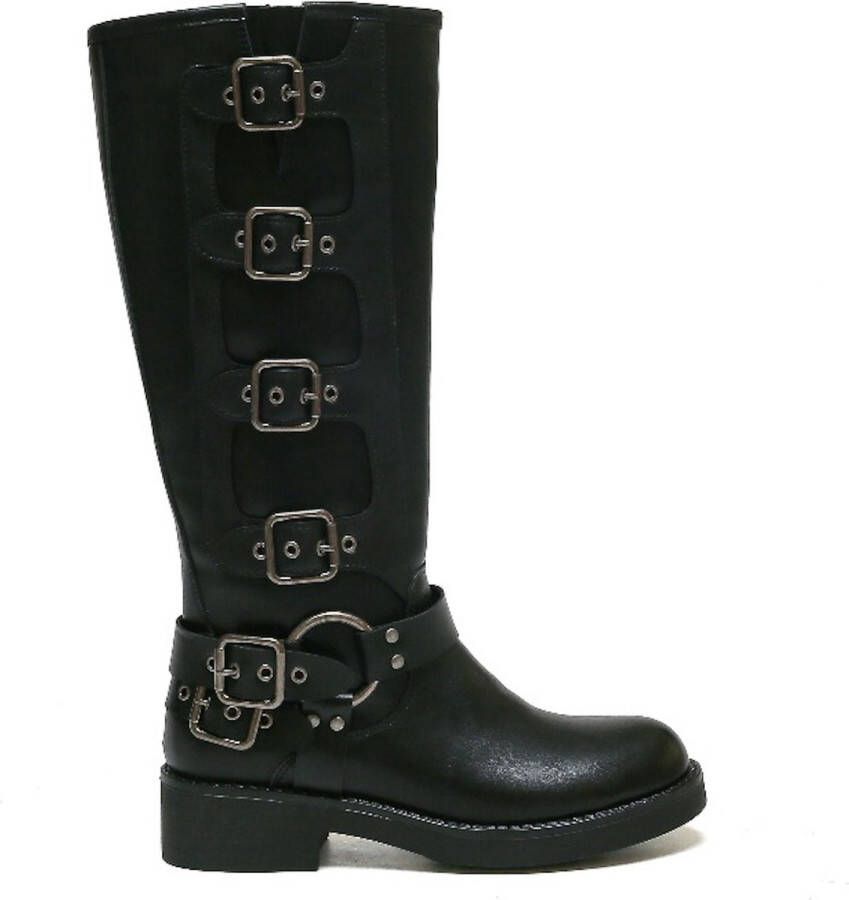 Weloveshoes Black Friday Deal Biker boots Western Imitatieleer Zwart