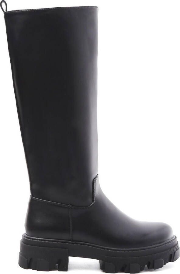 Weloveshoes SmileFavorites® Laarzen Chelsea boots met Hak Imitatieleer Zwart
