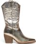 Weloveshoes Smile Favorites Dames Cowboylaarzen met Hak Goud Imitatieleer - Thumbnail 5