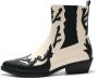 Weloveshoes Smile Favorites Dames Cowboylaarzen met Hak Kort Beige Imitatieleer - Thumbnail 1