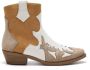Weloveshoes Smile Favorites Dames Cowboylaarzen met Hak Kort Camel Suedine - Thumbnail 2