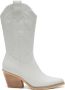 Weloveshoes Smile Favorites Dames Cowboylaarzen met Hak Wit Imitatieleer - Thumbnail 2