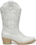 Weloveshoes Smile Favorites Dames Cowboylaarzen met Hak Zilver Imitatieleer - Thumbnail 2