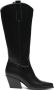 Weloveshoes Cyber Monday Deal Dames Cowboylaarzen met Hak Imitatieleer Zwart - Thumbnail 1