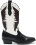 Weloveshoes Smile Favorites Dames Cowboylaarzen met Hak Zwart Imitatieleer - Thumbnail 1