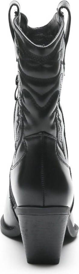 Weloveshoes Smile Favorites Dames Cowboylaarzen met Hak Zwart Imitatieleer