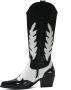 Weloveshoes Smile Favorites Dames Cowboylaarzen met Hak Zwart Imitatieleer - Thumbnail 2