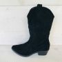 Weloveshoes Cyber Monday Deal Dames Cowboylaarzen met Hak Suedine Zwart - Thumbnail 2