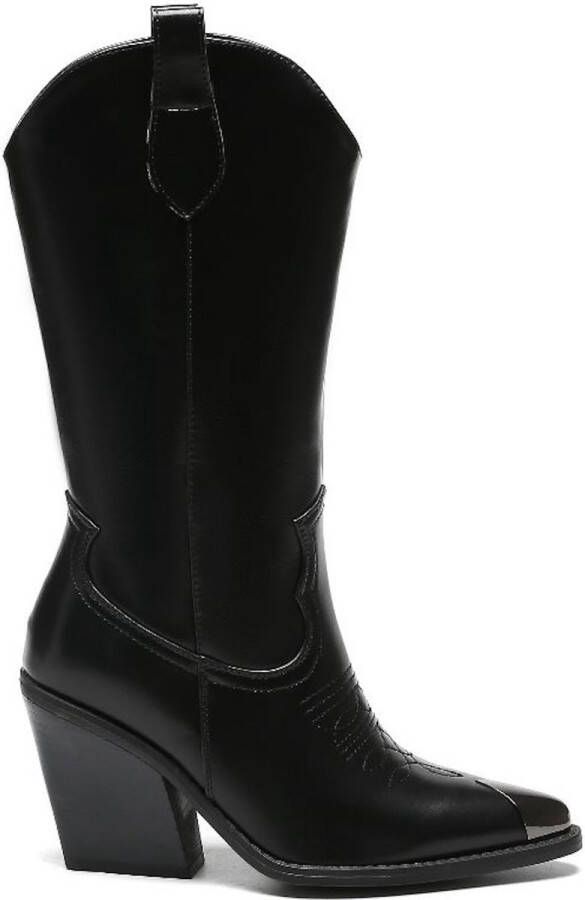 Weloveshoes Cyber Monday Deal Dames Cowboylaarzen Western Imitatieleer Zwart