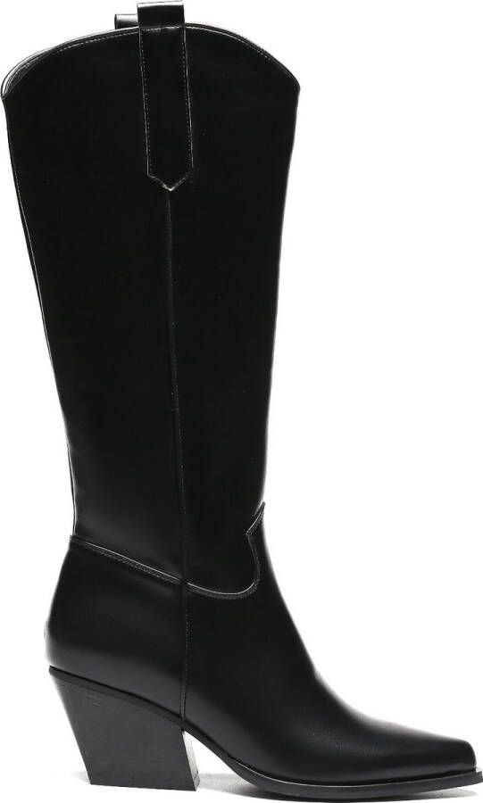 Weloveshoes Cyber Monday Deal Dames Cowboylaarzen met Hak Imitatieleer Zwart