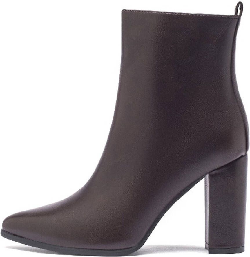Weloveshoes Smile Favorites Dames Enkellaarzen Bruin Imitatieleer