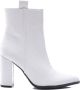 Weloveshoes Smile Favorites Dames Enkellaarzen met Hak Wit Imitatieleer - Thumbnail 3