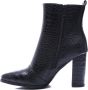 Weloveshoes Cyber Monday Deal Dames Enkellaarzen met Hak Imitatieleer Zwart - Thumbnail 2