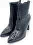 Weloveshoes Black Friday Deal Dames Enkellaarzen met Hak Imitatieleer Zwart - Thumbnail 2