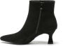 Weloveshoes Smile Favorites Dames Enkellaarzen met Hak Zwart Suedine - Thumbnail 2