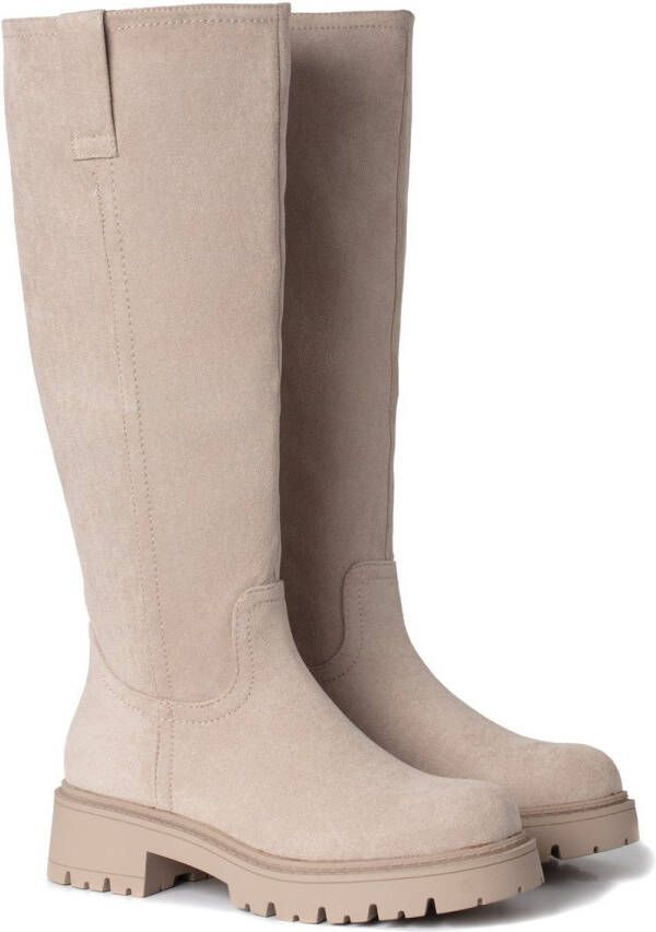 Weloveshoes Smile Favorites Dames Laarzen Boots Beige Suedine