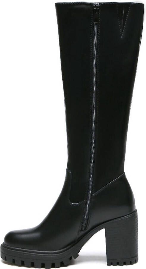 Weloveshoes Smile Favorites Dames Laarzen met Hak Zwart Imitatieleer - Foto 2