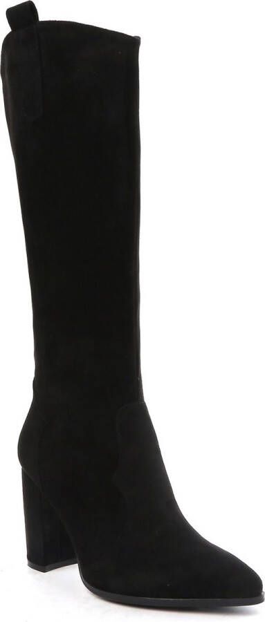 Weloveshoes Smile Favorites Dames Laarzen met Hak Zwart Suedine