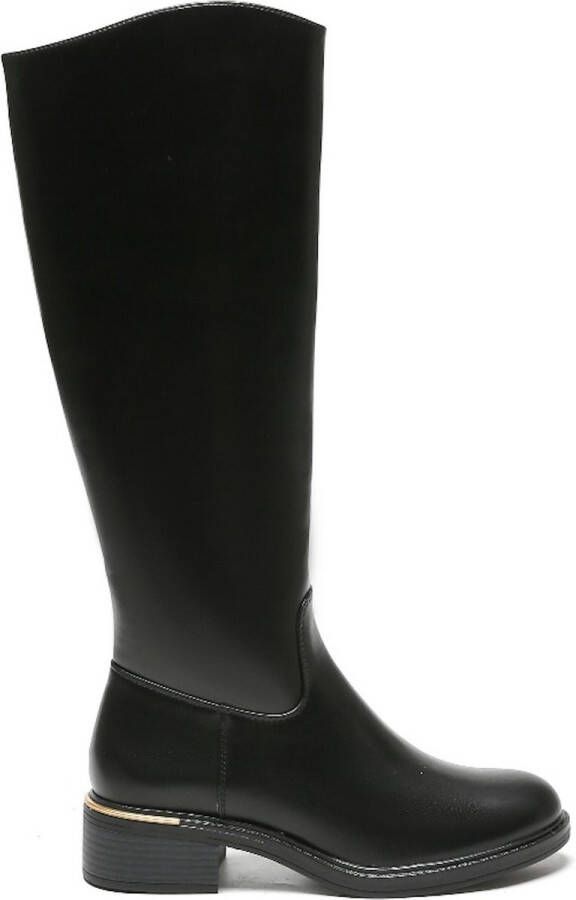 Weloveshoes Black Friday Deal Dames Laarzen Imitatieleer Zwart