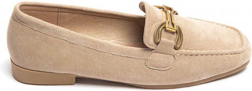 Weloveshoes Smile Favorites Dames Loafers & Mocassins Khaki Suedine Moccasins