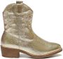 Weloveshoes Smile Favorites Meisjes Cowboylaarzen met Hak Kort Goud Imitatieleer - Thumbnail 2