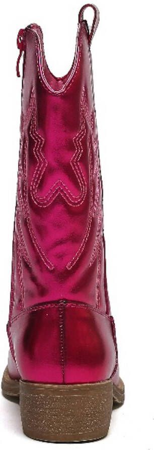 Weloveshoes Smile Favorites Meisjes Cowboylaarzen met Hak Roze Imitatieleer