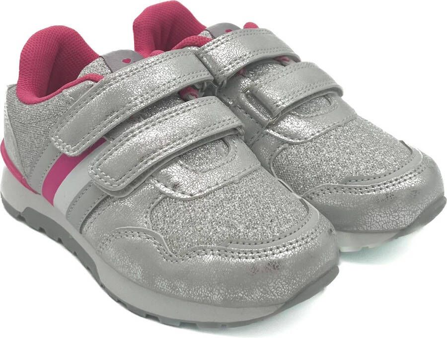 Weloveshoes Smile Favorites Meisjes Sneakers Zilver Imitatieleer
