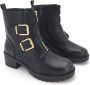 Weloveshoes SmileFavorites Biker boots Zwart Imitatieleer - Thumbnail 3