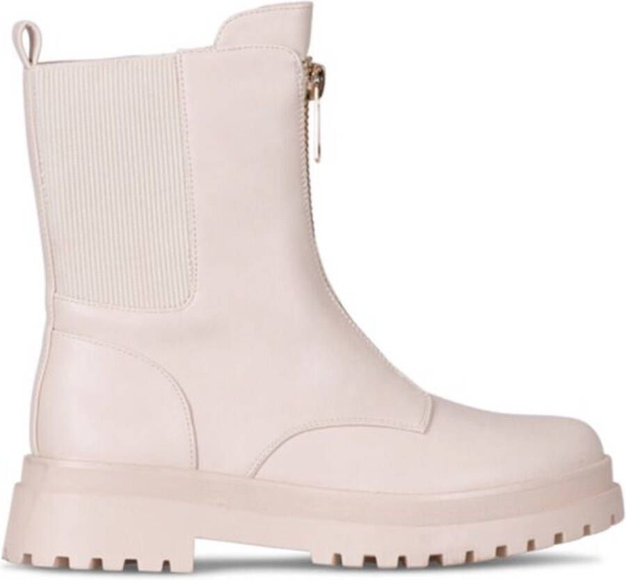 Weloveshoes Black Friday Deal Biker boots Chelsea boots Western Imitatieleer Beige