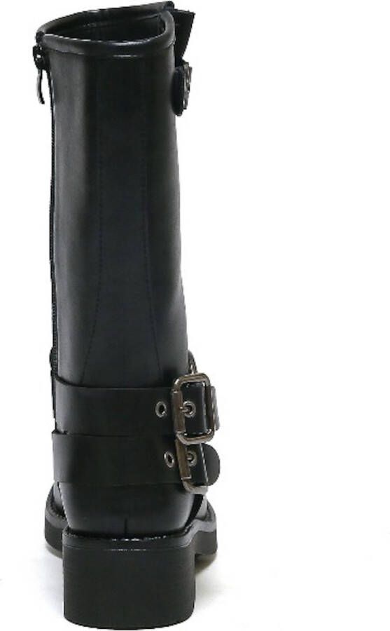 Weloveshoes SmileFavorites Biker boots Imitatieleer Zwart