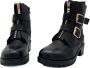 Weloveshoes SmileFavorites Biker boots met Hak Zwart Imitatieleer - Thumbnail 2