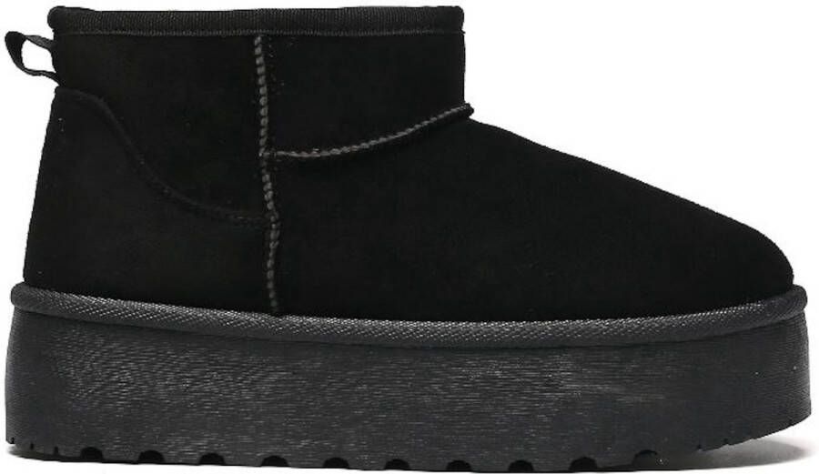 Weloveshoes Smile Favorites Dames Boots Zwart Suedine