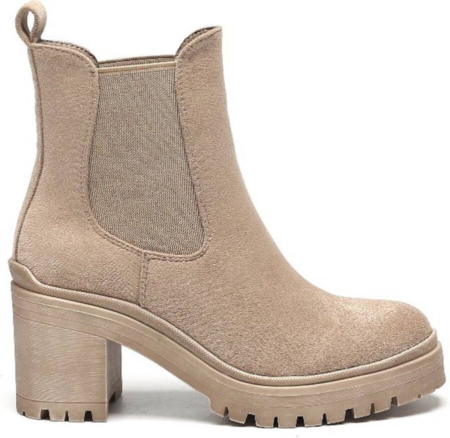 Weloveshoes Black Friday Deal Chelsea boots Western Suedine Taupe Khaki