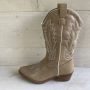 Weloveshoes Cyber Monday Deal Dames Cowboylaarzen met Hak Imitatieleer Taupe Khaki - Thumbnail 1