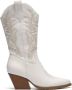 Weloveshoes Cyber Monday Deal Dames Cowboylaarzen met Hak Imitatieleer Wit - Thumbnail 1